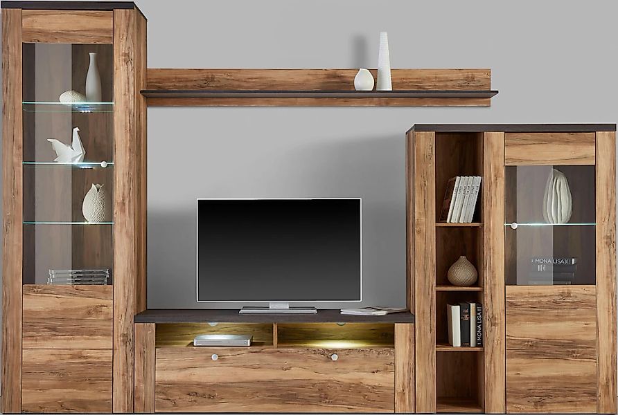 Home affaire Wohnwand "Larona, Anbauwand, Set 4 Teilig" Set, 4 Stk. tlg. be günstig online kaufen