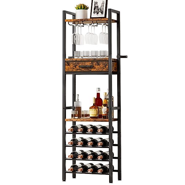 Yorbay Weinregal Vintage Design,Weinständer aus Holz& günstig online kaufen