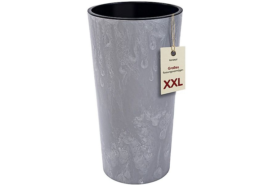 KONZEPT Blumentopf mit Einsatz Hoch 75cm in Beton Optik, für Außenbereich, günstig online kaufen