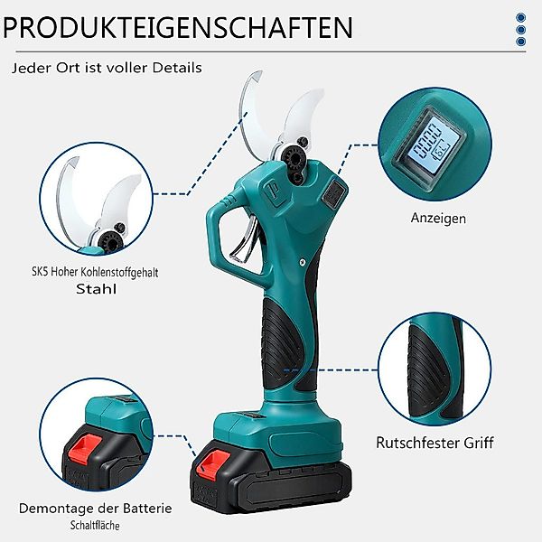 Insma Astschere, (Kabellose Akku-Gartenschere, Schnittdurchmesser 55mm), günstig online kaufen