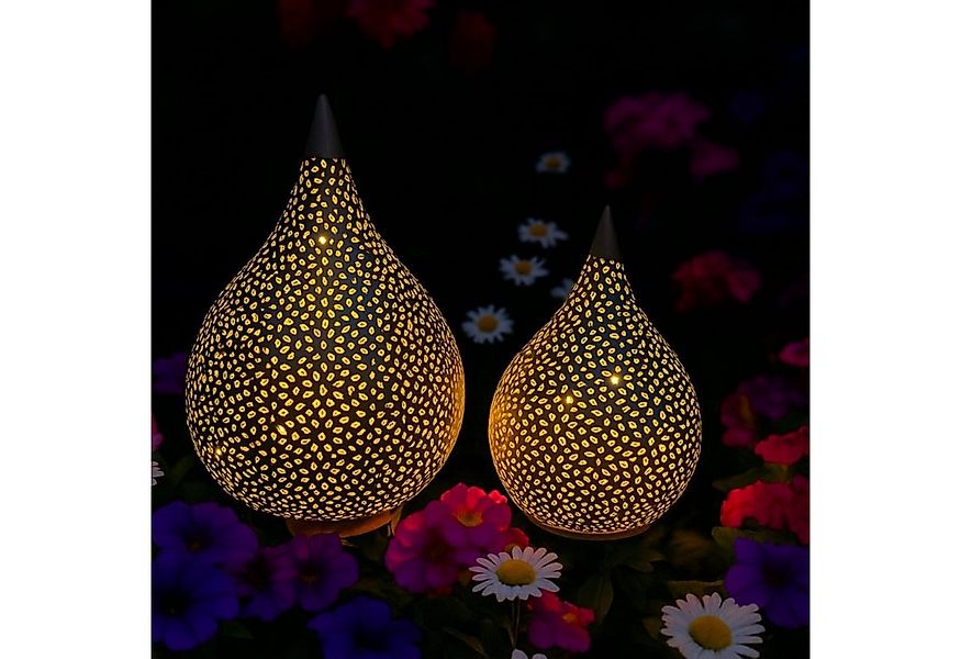 Online-Fuchs LED Laterne - Deko Metalltropfen mit LED´s und Timerfunktion, günstig online kaufen