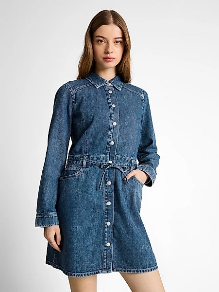 TOM TAILOR Denim Jeanskleid Eingrifftaschen Langarm mit Jeansgürtel günstig online kaufen