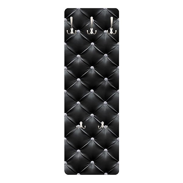 Bilderdepot24 Garderobenpaneel Design Muster Diamant Schwarz günstig online kaufen