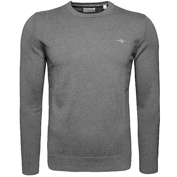 Gant Rundhalspullover Classic Cotton C-Neck Herren günstig online kaufen