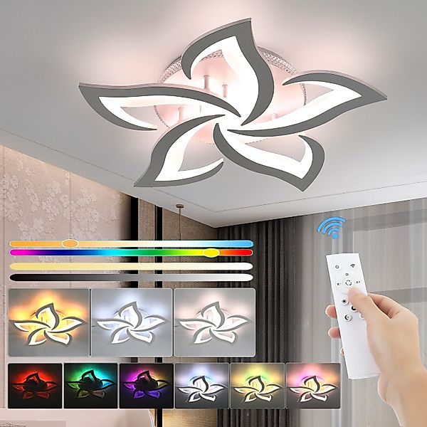 LETGOSPT LED Deckenleuchte 54W Deckenleuchte Wohnzimmer günstig online kaufen