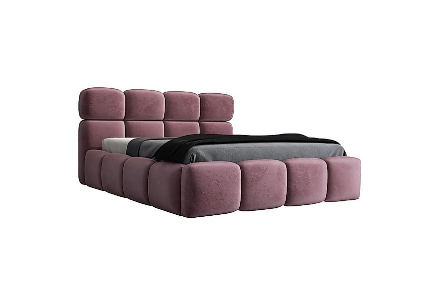 A&J MöbelLand GmbH Polsterbett MONAKO mit Matratze, Lattenrost und Bettkast günstig online kaufen