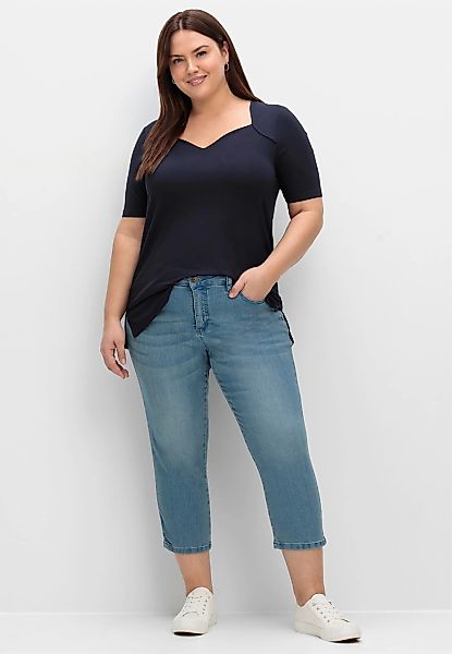 Sheego Kurzarmshirt "T-Shirt" 1 Stk. günstig online kaufen