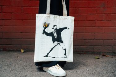 AvantgART Shopper Stoffbeutel Baumvolle, Jutebeutel, Banksy günstig online kaufen