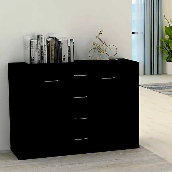 Sideboard Schwarz 88×30×65 Cm Spanplatte günstig online kaufen