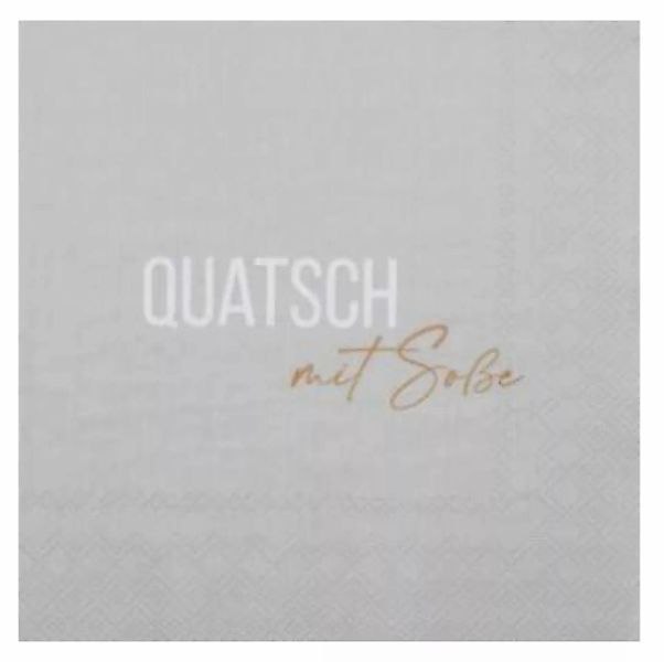 Dining Serviette Quatsch mit Soße 33*33 cm grau günstig online kaufen