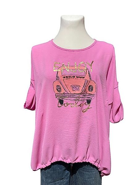 Fashion and Sports T-Shirt K4-3 Blusen Shirt mit Glitzer-Auto günstig online kaufen