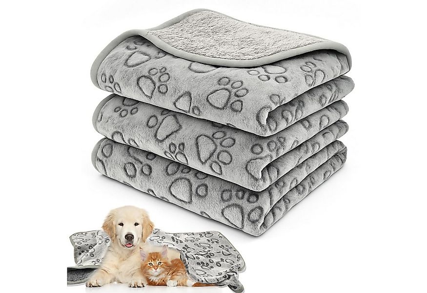 FOUORTUNATE-BEE Tierdecke 3 Stück Hundedecke, 76 x 52 cm Katzendecke Flausc günstig online kaufen
