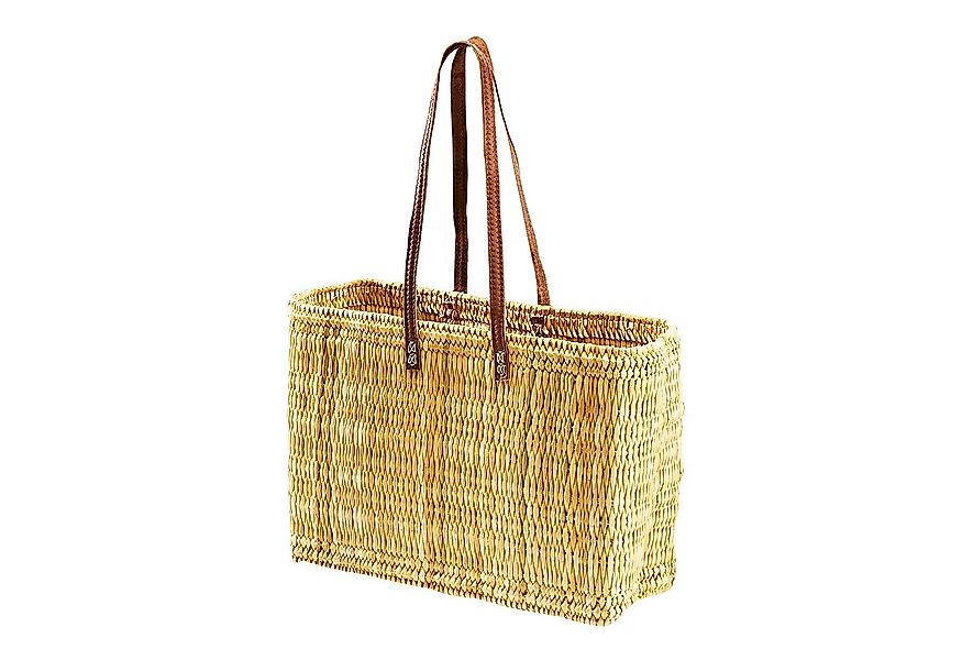 Kobolo Shopper Seegrastasche mit langen Schulterhenkeln aus Leder günstig online kaufen