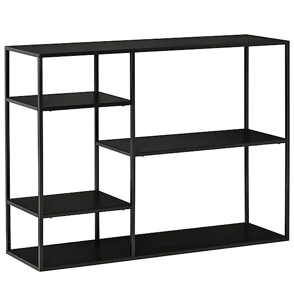HOMCOM Standregal mit 5 Offenen Fächern Metall 120 x 35 x 87,5 cm günstig online kaufen