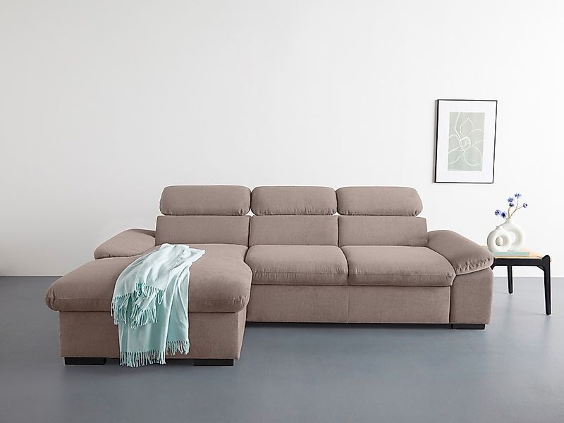 COTTA Ecksofa "Lola L-Form mit Kopfteilfunktion & Hocker" wahlweise mit Bet günstig online kaufen