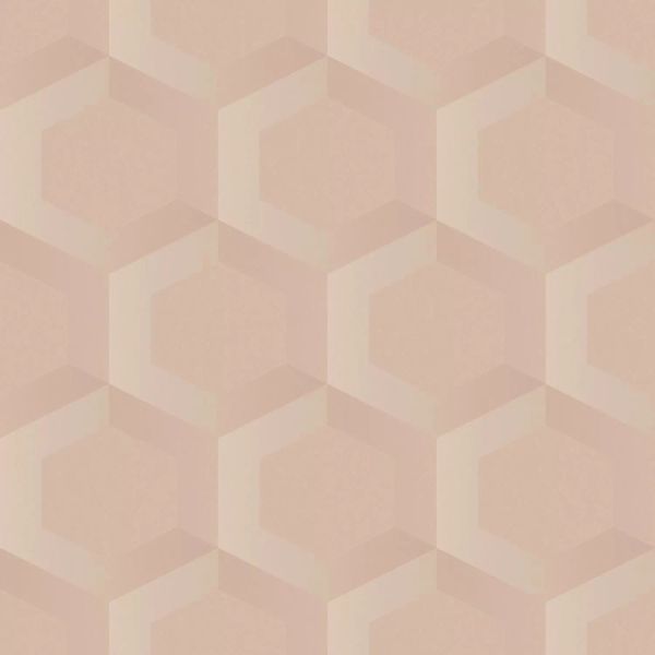 Origin Wallcoverings Strukturtapete 3D Wabenmuster Hellrosa 0.53 x 10.05 m günstig online kaufen