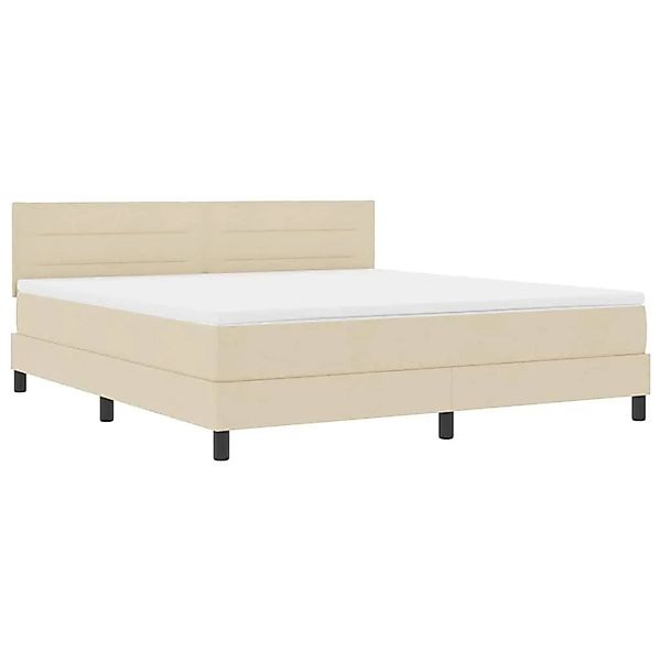 vidaXL Boxspringbett mit Matratze Creme 180 x 200 cm Stoff 3342154 günstig online kaufen