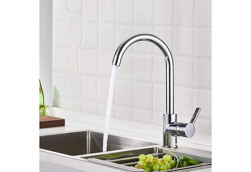 HOMELODY Spültischarmatur Wasserhahn Küche Hochdruck Küchenarmatur Messing günstig online kaufen