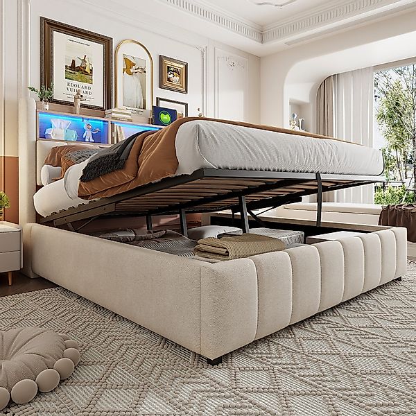 STILVORA Polsterbett 180×200 mit bettkasten,Funktionbett mit günstig online kaufen