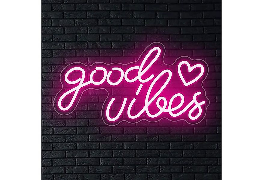 JIBENNEON LED Dekolicht Good Vibes Neonschild, USB-betrieben LED-Schild, mi günstig online kaufen