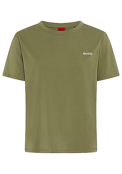 HUGO T-Shirt mit rundem Ausschnitt, regular fit, toniges Markenlogo günstig online kaufen