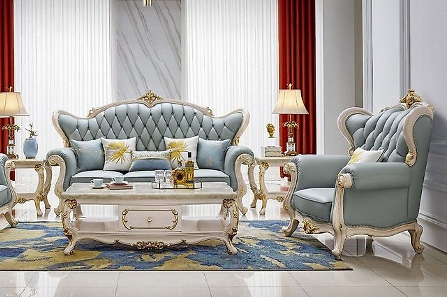 JVmoebel Sofa Sofagarnitur 3 1 Sitzer Set Polster Couchen Couch Chesterfiel günstig online kaufen
