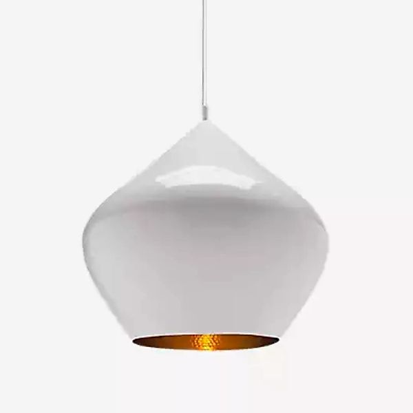 Tom Dixon Beat Stout Pendelleuchte LED, weiß/Messing günstig online kaufen