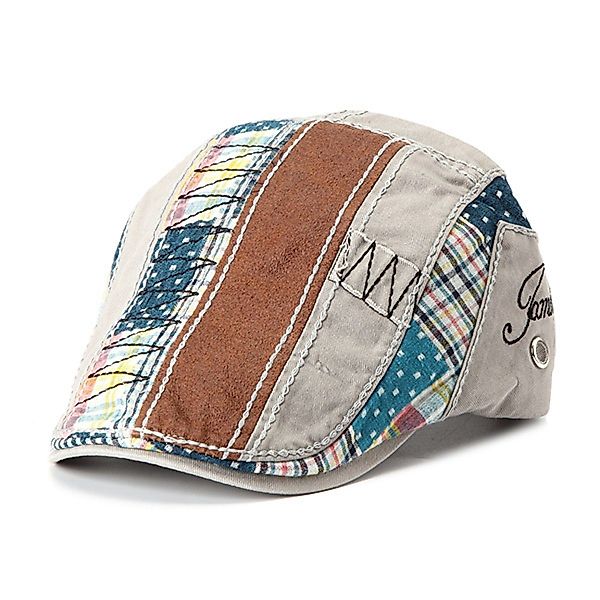 Sporty Flat Cap Gatsby Patch Schirmmütze mit Schirm Schiebermütze günstig online kaufen