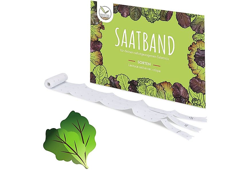 HappySeed Gemüsesamen 5m Saatband mit Salat Mix Samen - Lactuca sativa var. günstig online kaufen