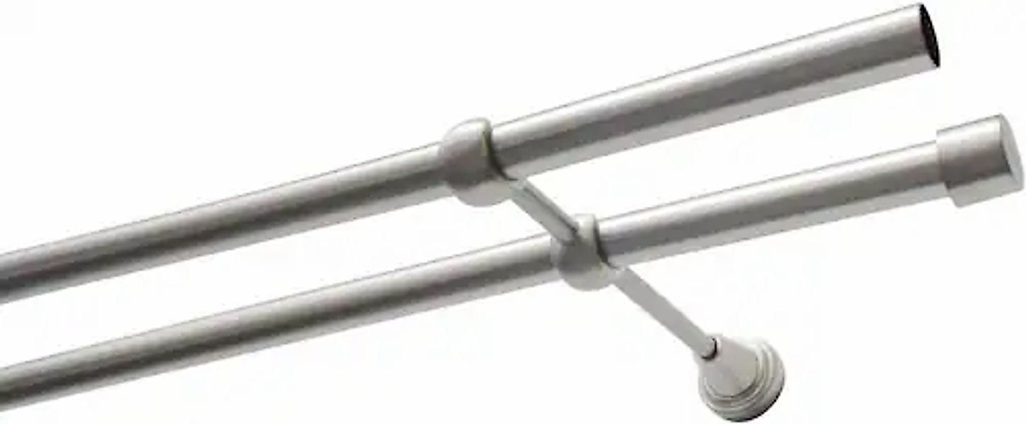 GARDINIA Gardinenstange "Set Metall" Ø 19 2-läufig Fixmaß 2-Lauf günstig online kaufen