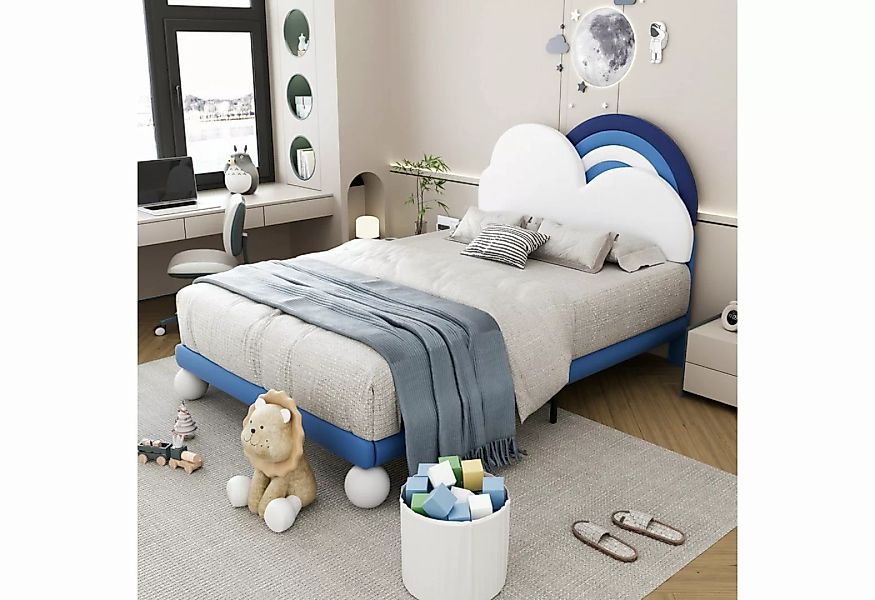 MODFU Polsterbett mit Lattenrost und Kopfteil (Kinderbett), 140 x 200 cm oh günstig online kaufen
