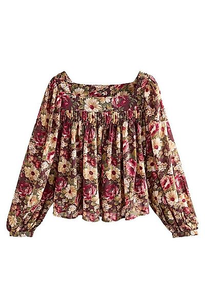 Next Langarmbluse Bluse mit eckigem Ausschnitt (1-tlg) günstig online kaufen