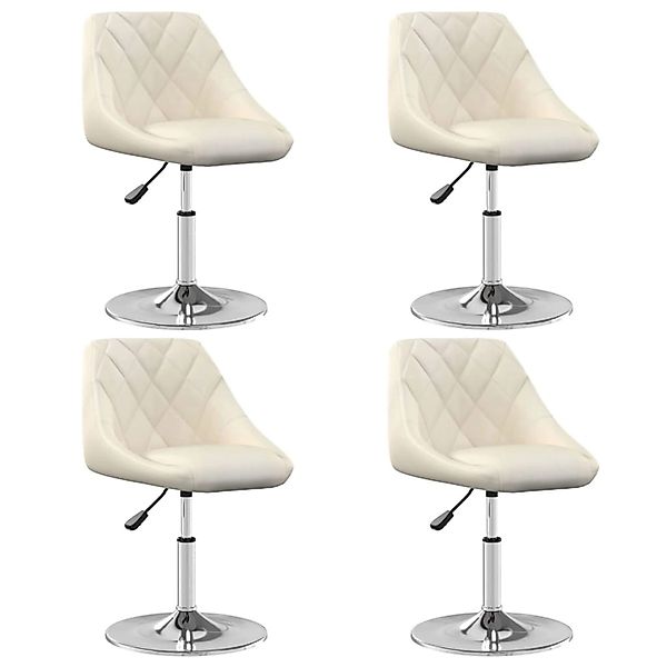 vidaXL Esszimmerstühle 4 Stk Drehbar Creme Samt 3088757 günstig online kaufen