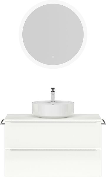 nobilia® Badmöbel-Set »Alvene«, (2 St., vormontiert, mit Soft-Close), Hochg günstig online kaufen