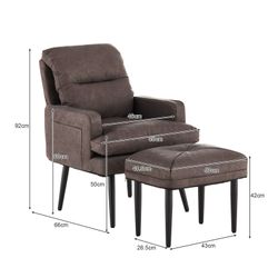Ofcasa Relaxsessel Kunstleder Sessel Set (Relaxsessel günstig online kaufen