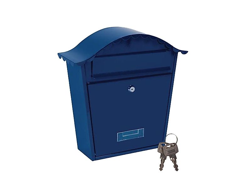 PEREL Briefkasten, Nostalgie in Blau kleiner günstig online kaufen