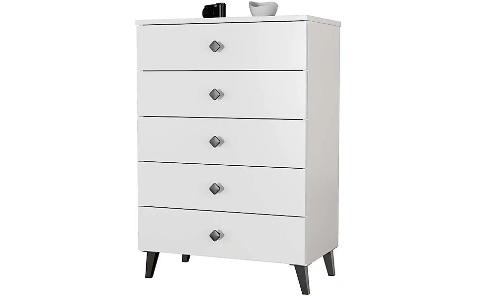 Kommode mit 5 Schubladen Lara ¦ weiß ¦ Maße (cm): B: 60 H: 89 Kommoden & Si günstig online kaufen