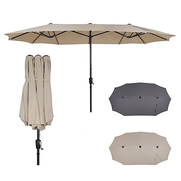 Puluomis Sonnenschirm Balkonschirm ohne Ständer Strandschirm günstig online kaufen