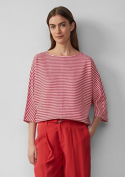 s.Oliver 3/4-Arm-Shirt T-Shirt Gestreiftes T-Shirt im Relaxed Fit mit 3/4-Ä günstig online kaufen