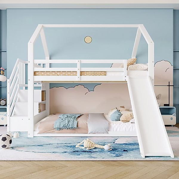 Flieks Etagenbett, Kinderbett mit Treppe & günstig online kaufen