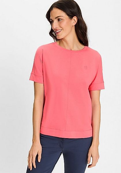 Olsen Rundhalsshirt (1-tlg) mit aufgestickter Blume günstig online kaufen