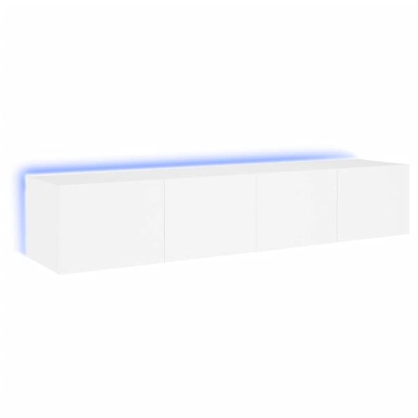 vidaXL TV-Wandschränke mit LED-Leuchten 2 Stk Weiß 80x35x31 cm 837282 günstig online kaufen