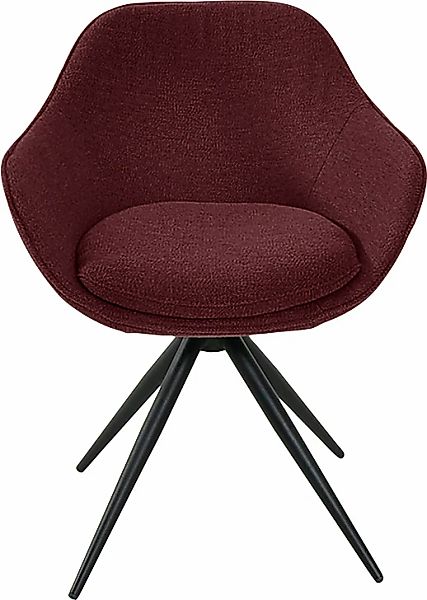 K+W Komfort & Wohnen Drehstuhl "ZOOM" () 4-Fuß Drehstuhl mit Gestell aus Me günstig online kaufen