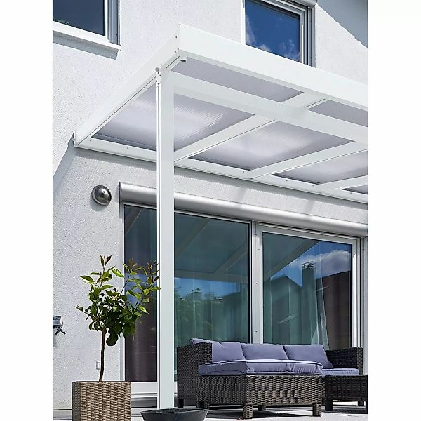 Gutta Terrassendach Premium Weiß Stegpl. PC Weiß Opal 10.140 mm x 3.060 mm günstig online kaufen