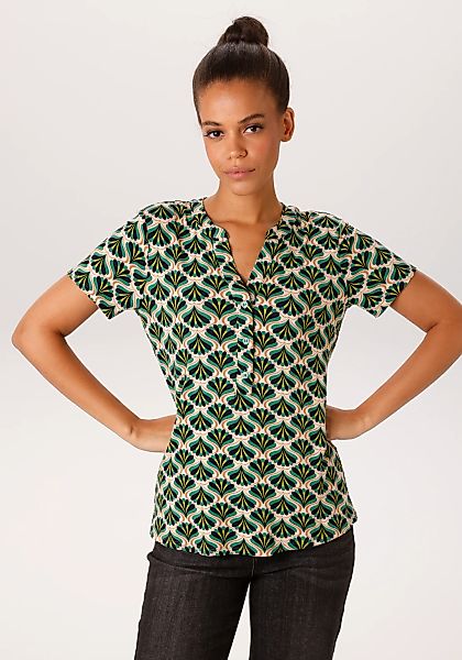 Aniston CASUAL Schlupfbluse mit farbharmonischem Retro-Muster - NEUE KOLLEK günstig online kaufen