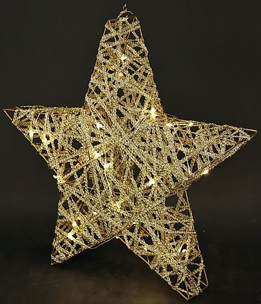 I.GE.A. Dekostern LED Stern mit Timer 33 cm, 1 St., Deko Warmweiß Leuchtste günstig online kaufen