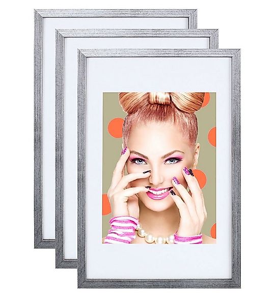 IDEAL TREND Bilderrahmen 3er 5er Set Holz Bilderrahmen Lifestyle Plexi Foto günstig online kaufen