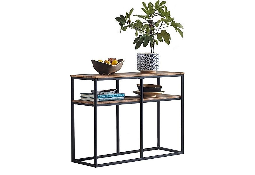 SoBuy Konsolentisch FSB42, mit 2 Ablagen Metall Flurtisch Dekotisch Sideboa günstig online kaufen