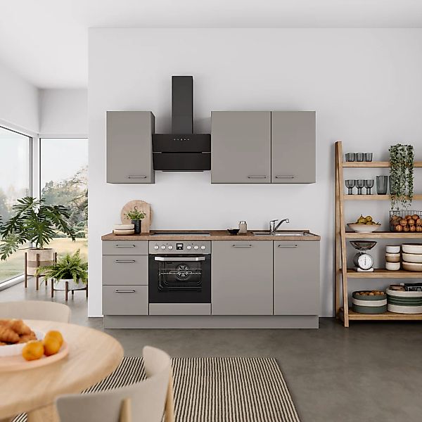 nobilia Küchenzeile ""Laser II", Ausrichtung wählbar, Breite 210 cm" vormon günstig online kaufen