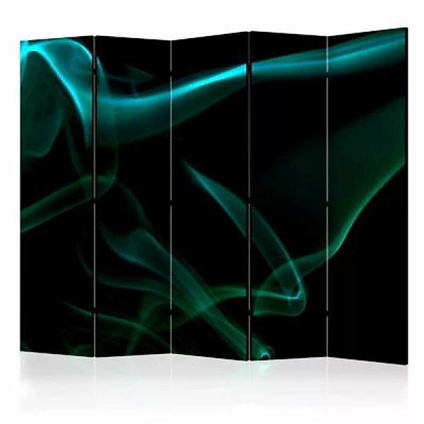 artgeist Paravent Blue smoke waves II [Room Dividers] grün-kombi Gr. 225 x günstig online kaufen